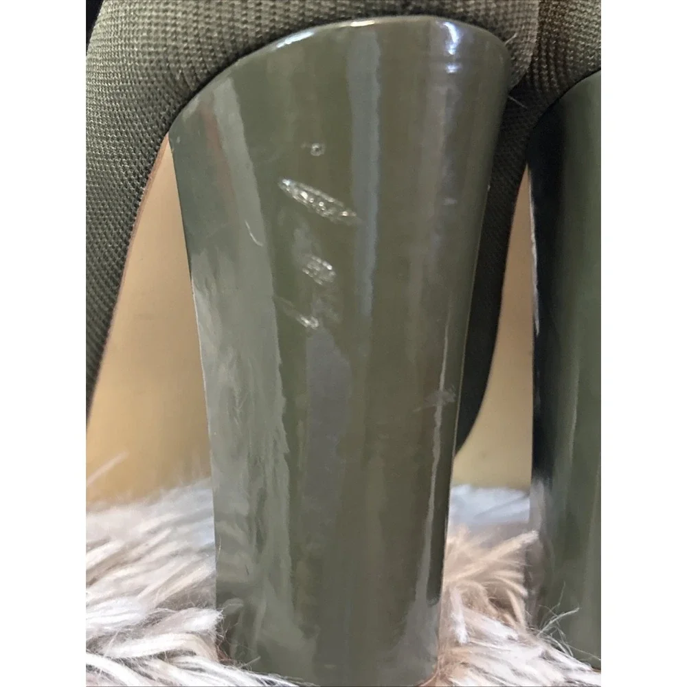 Madden Girl Andie‎ Olive Green Mid Calf Stretchy Slouch Tall Boots Size 10